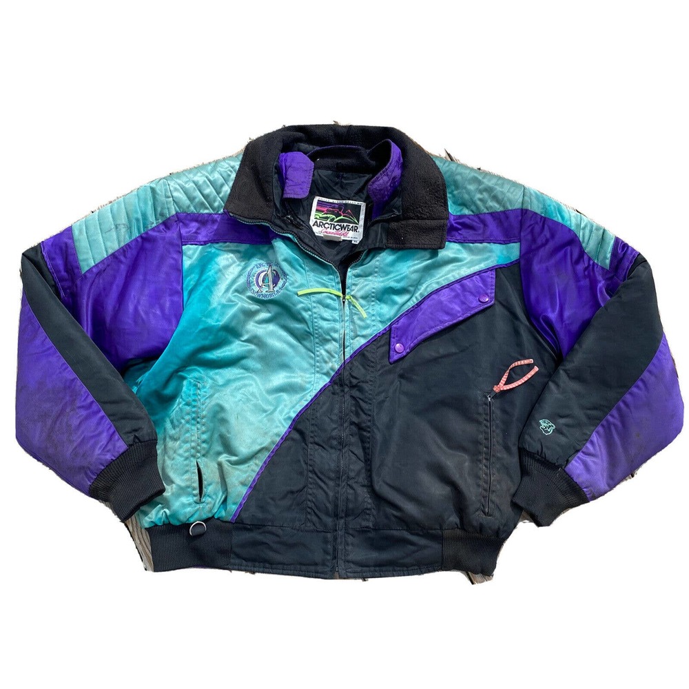 Arctic Cat Jacket XL Vintage Arcticwear Snowmobile Winter Blue Made in USA